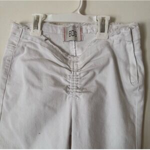 BDG White Wide Leg Pocketless Sexy V Waist Gathered Pants Size2